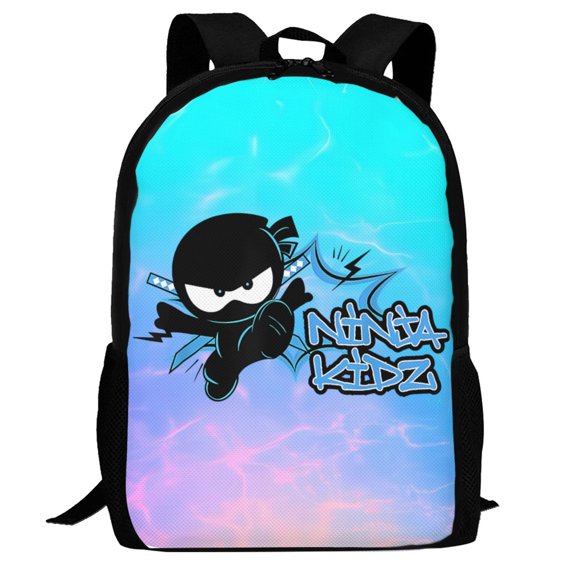 Ninja Kidz Backpack,3d Print Laptop Backpack Lightweight Casual Daypack Bookbag Multi-Function Travel Backpack 16.5 In