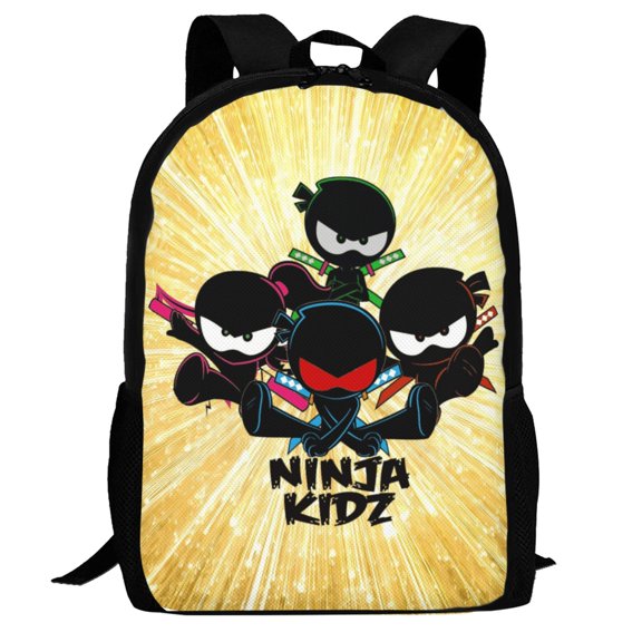 Ninja Kidz Backpack,3d Print Laptop Backpack Lightweight Casual Daypack Bookbag Multi-Function Travel Backpack 16.5 In