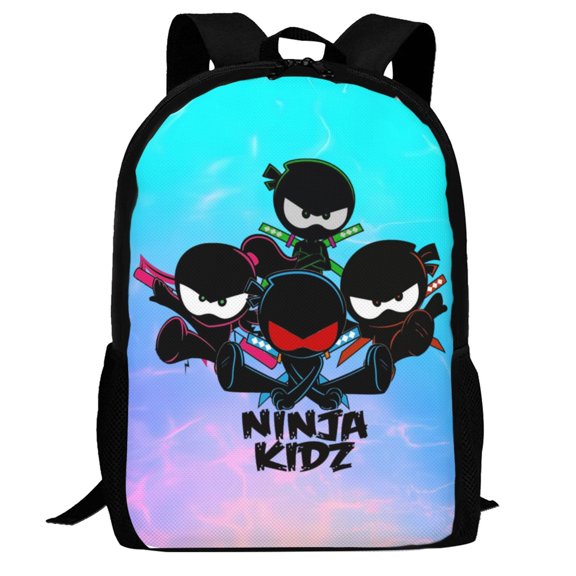 Ninja Kidz Backpack,3d Print Laptop Backpack Lightweight Casual Daypack Bookbag Multi-Function Travel Backpack 16.5 In