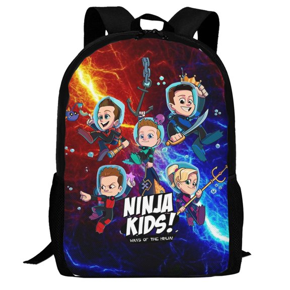 Ninja Kidz Backpack,3d Print Laptop Backpack Lightweight Casual Daypack Bookbag Multi-Function Travel Backpack 16.5 In