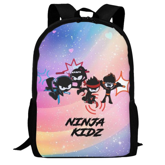 Ninja Kidz Backpack,3d Print Laptop Backpack Lightweight Casual Daypack Bookbag Multi-Function Travel Backpack 16.5 In