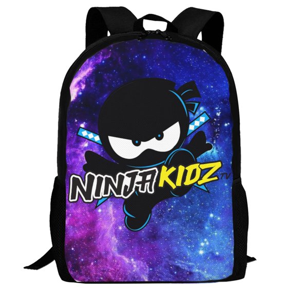 Ninja Kidz Backpack,3d Print Laptop Backpack Lightweight Casual Daypack Bookbag Multi-Function Travel Backpack 16.5 In