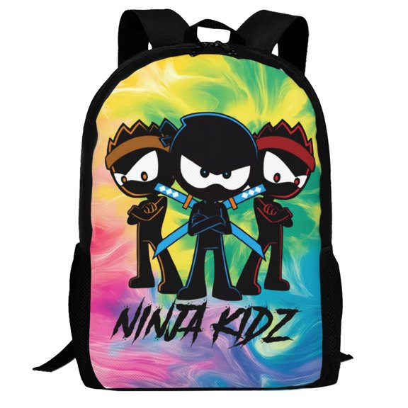 Ninja Kidz Backpack,3d Print Laptop Backpack Lightweight Casual Daypack Bookbag Multi-Function Travel Backpack 16.5 In