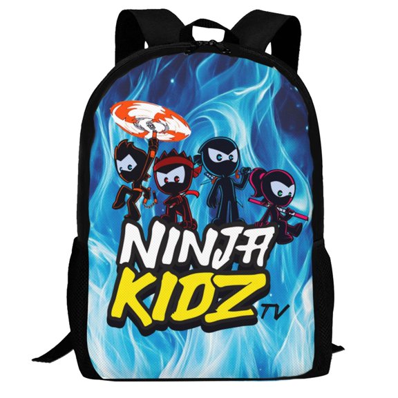 Ninja Kidz Backpack,3d Print Laptop Backpack Lightweight Casual Daypack Bookbag Multi-Function Travel Backpack 16.5 In