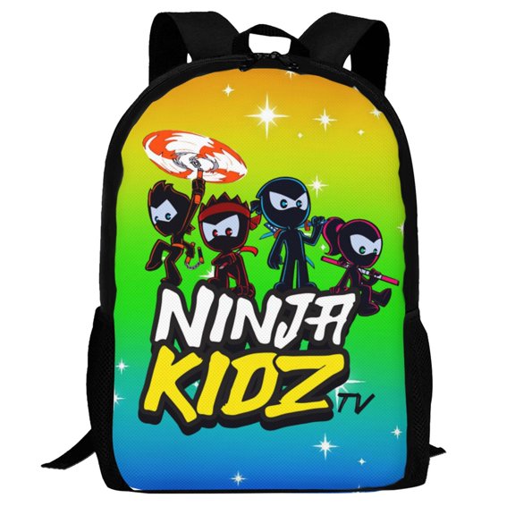 Ninja Kidz Backpack,3d Print Laptop Backpack Lightweight Casual Daypack Bookbag Multi-Function Travel Backpack 16.5 In