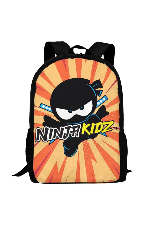 Ninja Kidz Backpack,3d Print Laptop Backpack Lightweight Casual Daypack Bookbag Multi-Function Travel Backpack 16.5 In