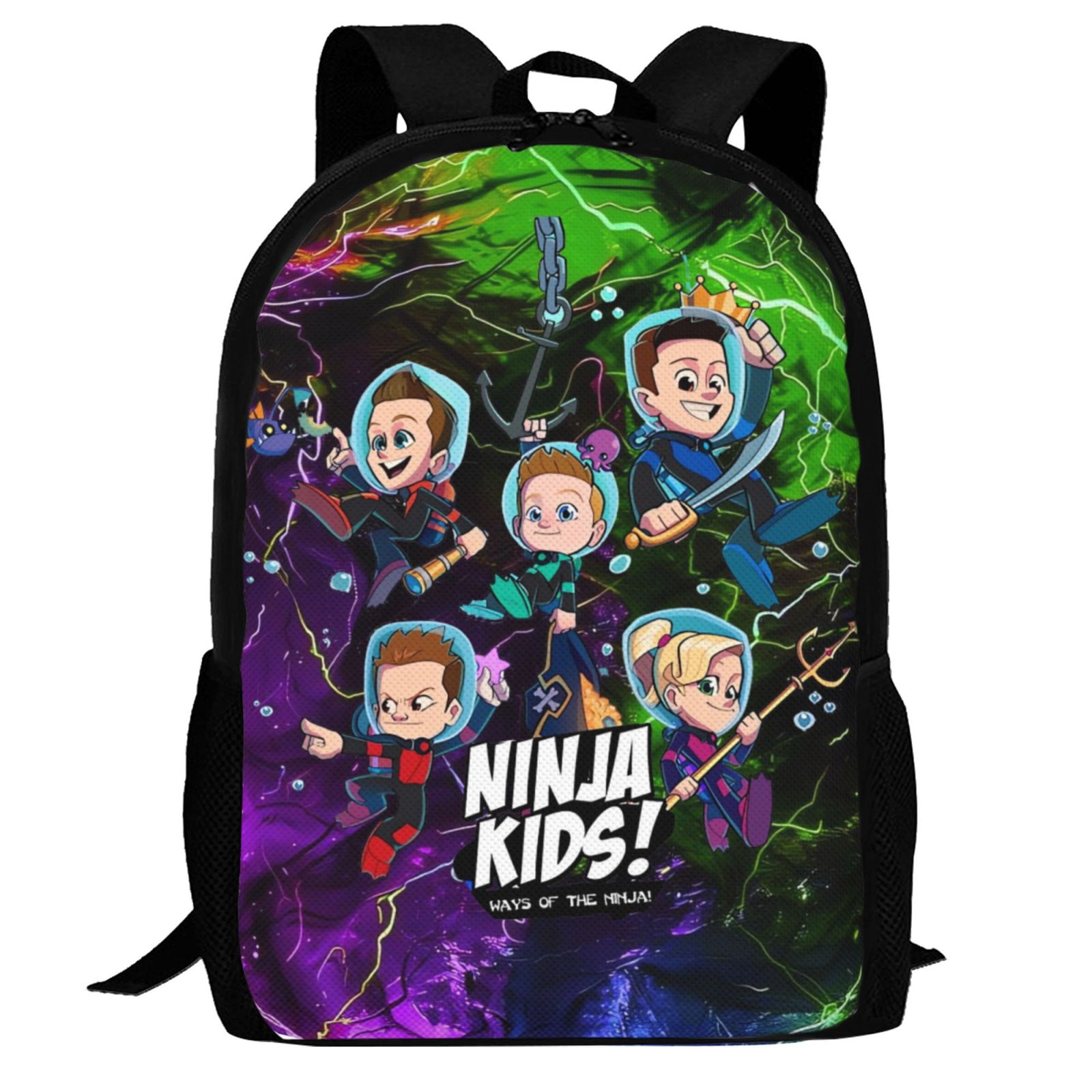 Ninja Kidz Backpack,3d Print Laptop Backpack Lightweight Casual Daypack ...