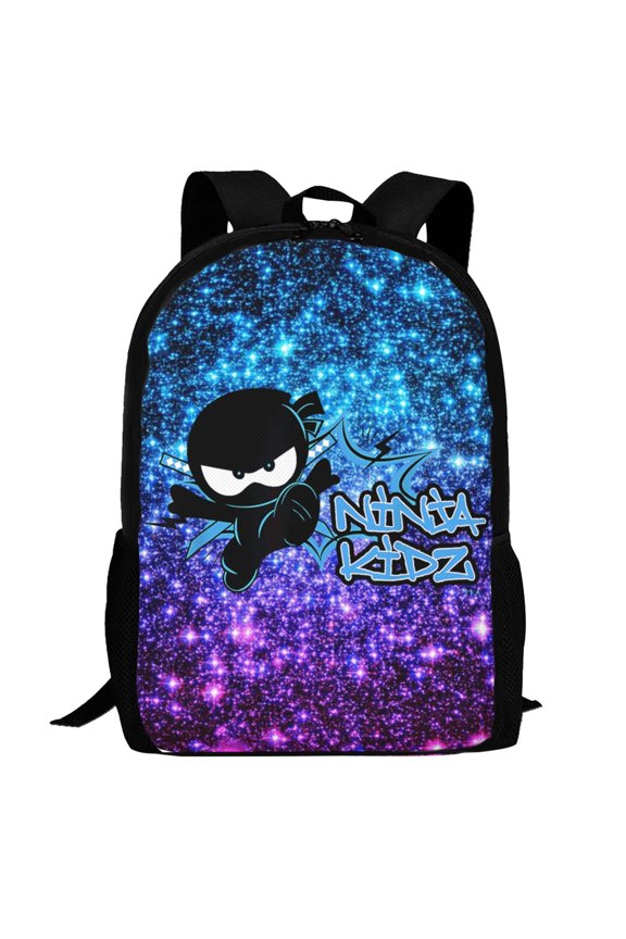 Ninja Kidz Backpack,3d Print Laptop Backpack Lightweight Casual Daypack Bookbag Multi-Function Travel Backpack 16.5 In