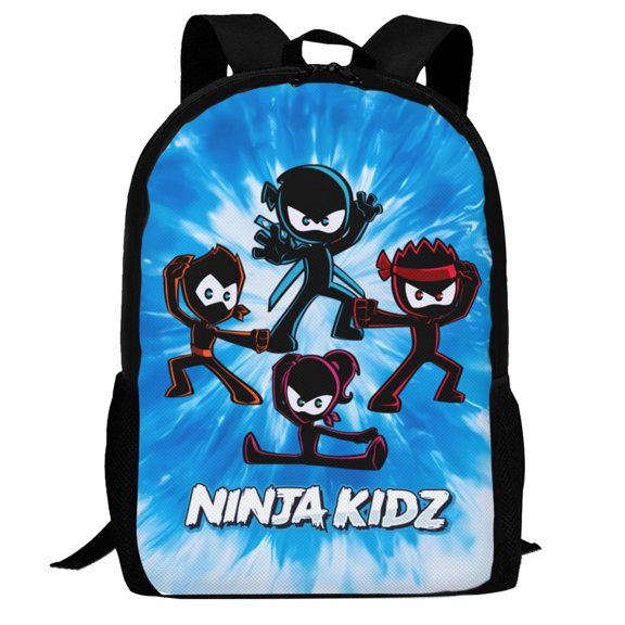 Ninja Kidz Backpack,3d Print Laptop Backpack Lightweight Casual Daypack Bookbag Multi-Function Travel Backpack 16.5 In