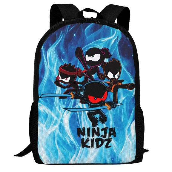 Ninja Kidz Backpack,3d Print Laptop Backpack Lightweight Casual Daypack Bookbag Multi-Function Travel Backpack 16.5 In