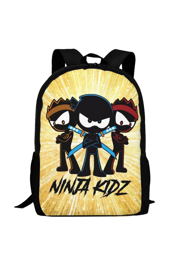 Ninja Kidz Backpack,3d Print Laptop Backpack Lightweight Casual Daypack Bookbag Multi-Function Travel Backpack 16.5 In