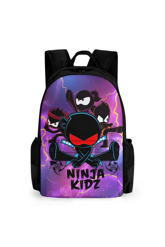 Ninja Kidz Backpack Waterproof Multifunction Bookbag, Lightweight Casual Travel Daypack Basic College Backpack