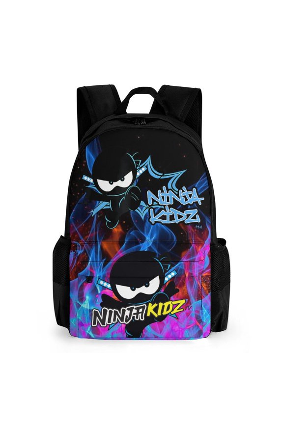 Ninja Kidz Backpack Waterproof Multifunction Bookbag, Lightweight Casual Travel Daypack Basic College Backpack