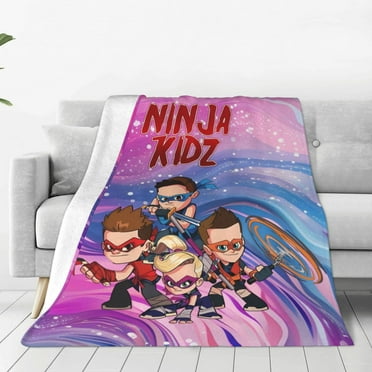 Ninja Kidz Blankets Flannel Fleece Warm Soft Throw Blanket For Couch Sofa Bed Living Room All Season Decor Gift 50"X40"