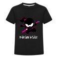 thumbnail image 1 of Ninja Kidz Boys Girls Short Sleeve T-Shirt – Comfortable Crew Neck Top with Cool Ninja Print – Sizes for Toddlers to Teens, 1 of 4