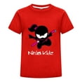 thumbnail image 1 of Ninja Kidz Boys Girls Short Sleeve T-Shirt – Comfortable Crew Neck Top with Cool Ninja Print – Sizes for Toddlers to Teens, 1 of 4
