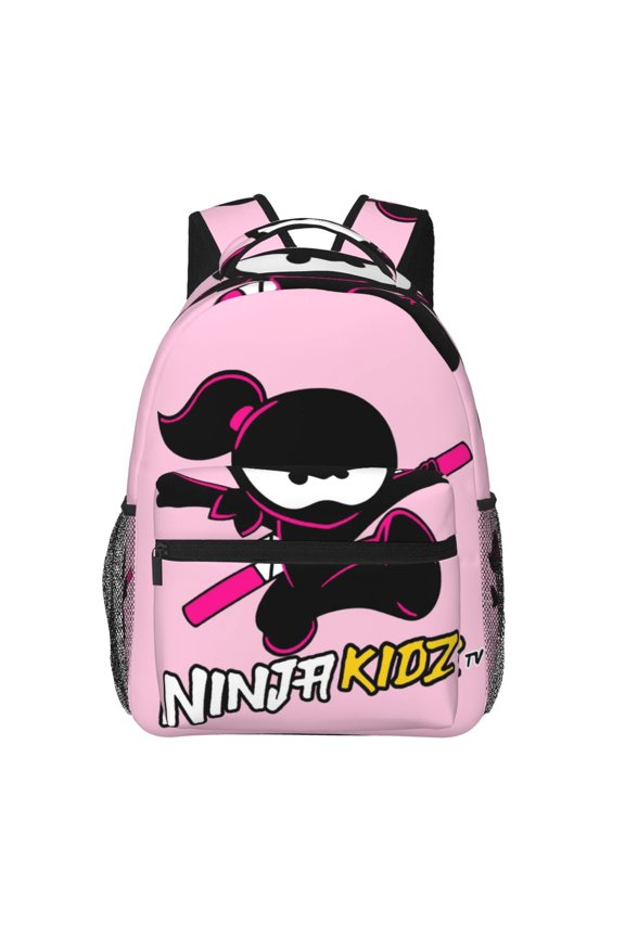 Ninja Kidz Casual Backpack Durable Bookbag Fashion Printed Daypack For School & Outdoor