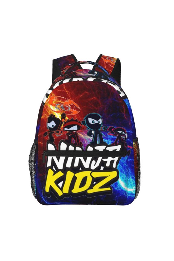 Ninja Kidz Casual Backpack Durable Bookbag Fashion Printed Daypack For School & Outdoor