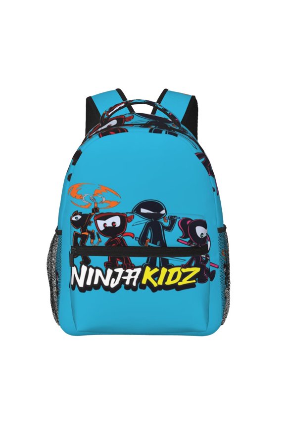 Ninja Kidz Casual Backpack Durable Bookbag Fashion Printed Daypack For School & Outdoor