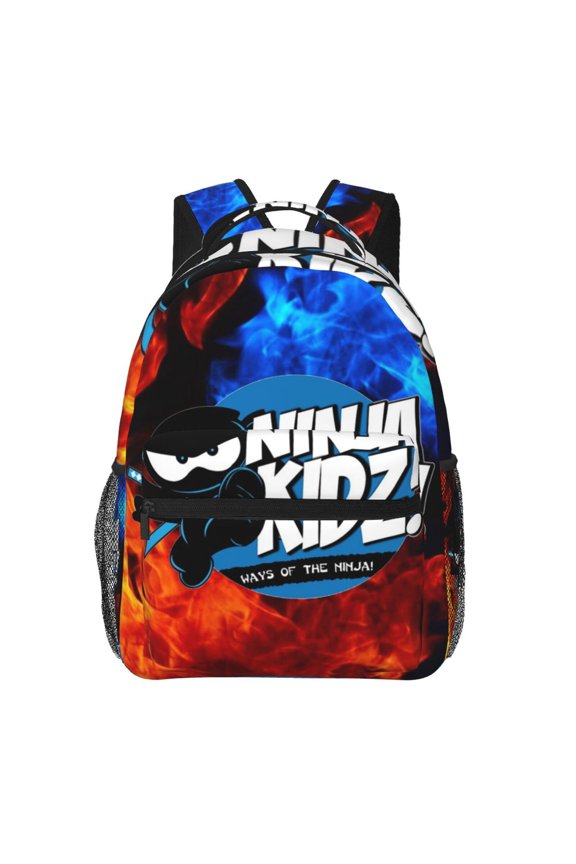 Ninja Kidz Casual Backpack Durable Bookbag Fashion Printed Daypack For School & Outdoor