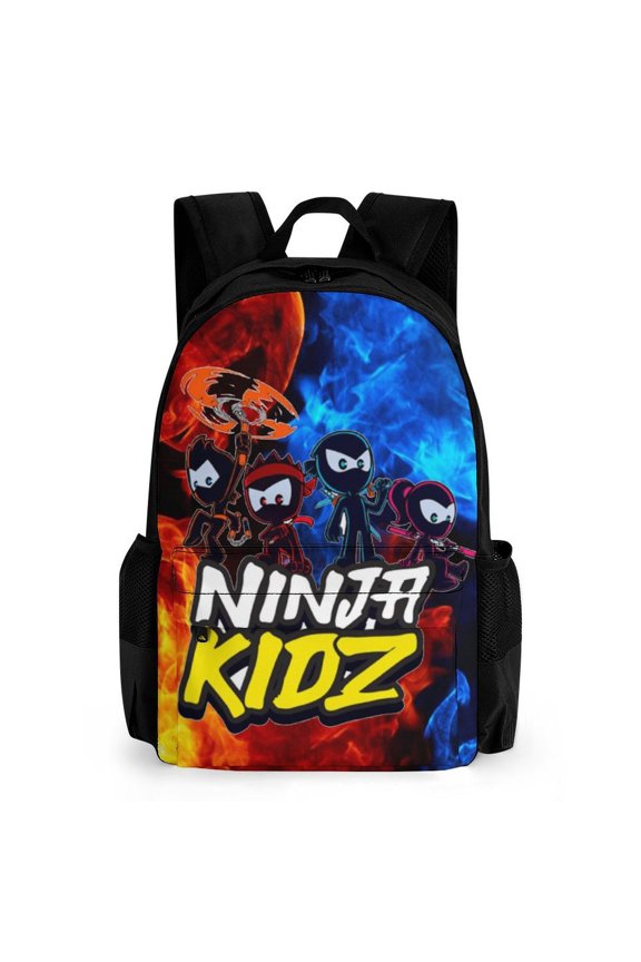 Ninja Kidz Casual Backpack Lightweight Daypack Bookbag Printed Shoulder Bag Rucksack