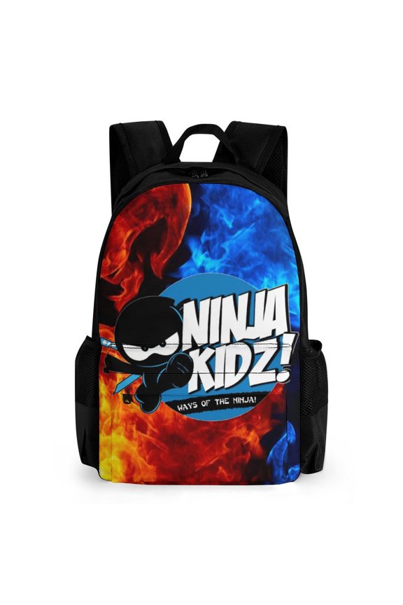 Ninja Kidz Casual Backpack Lightweight Daypack Bookbag Printed Shoulder Bag Rucksack