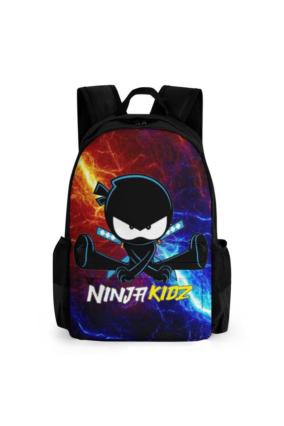 Ninja Kidz Casual Backpack Lightweight Daypack Bookbag Printed Shoulder Bag Rucksack