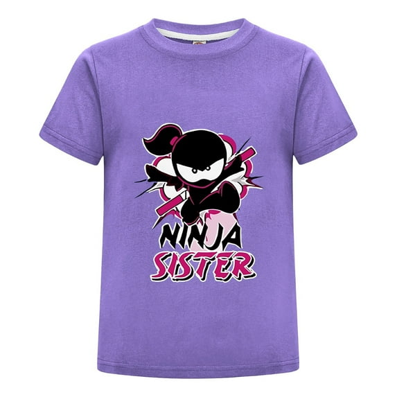 Ninja Kidz Fan Shirt for Kids – Soft and Stylish Cartoon Ninja Tee – Summer Crewneck Top for Boys and Girls Ages 3-14
