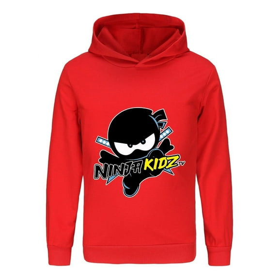 Ninja Kidz Graphic Hoodie for Kids – Fun Print Pullover Sweatshirt for Boys Girls, Long Sleeve Cosplay Outfit