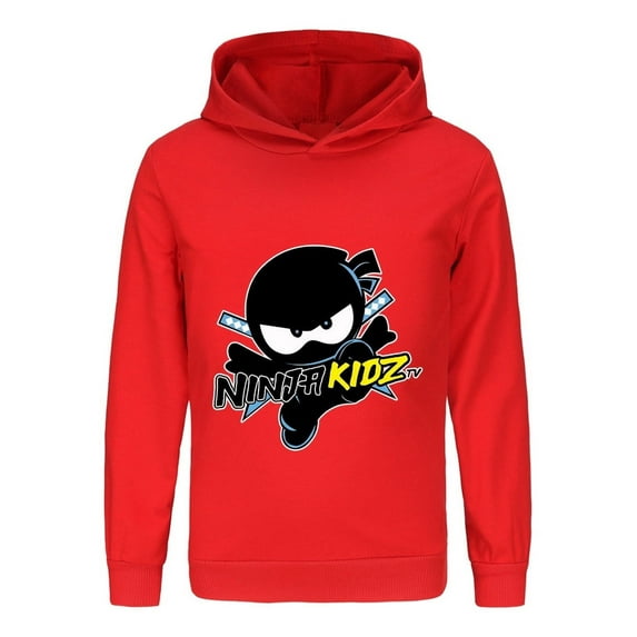 Ninja Kidz Graphic Hoodie for Kids – Fun Print Pullover Sweatshirt for Boys Girls, Long Sleeve Cosplay Outfit