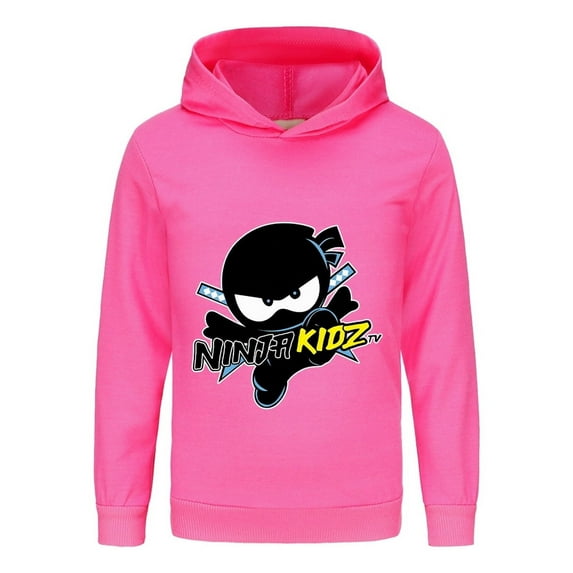 Ninja Kidz Graphic Hoodie for Kids – Fun Print Pullover Sweatshirt for Boys Girls, Long Sleeve Cosplay Outfit