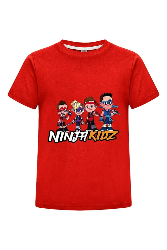 Ninja Kidz Inspired T-Shirt for Children – Colorful Ninja Print Tee – Perfect for School, Playdates, and Birthday Gifts