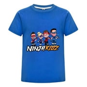 THOMBASE Ninja Kidz Inspired T-Shirt for Children – Colorful Ninja Print Tee – Perfect for School, Playdates, and Birthday Gifts
