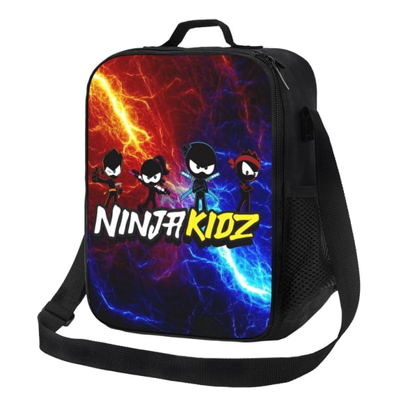 Ninja Kidz Insulated Lunch Bag Thermal Food Container Bag Portable Cooler Bag With Adjustable Strap