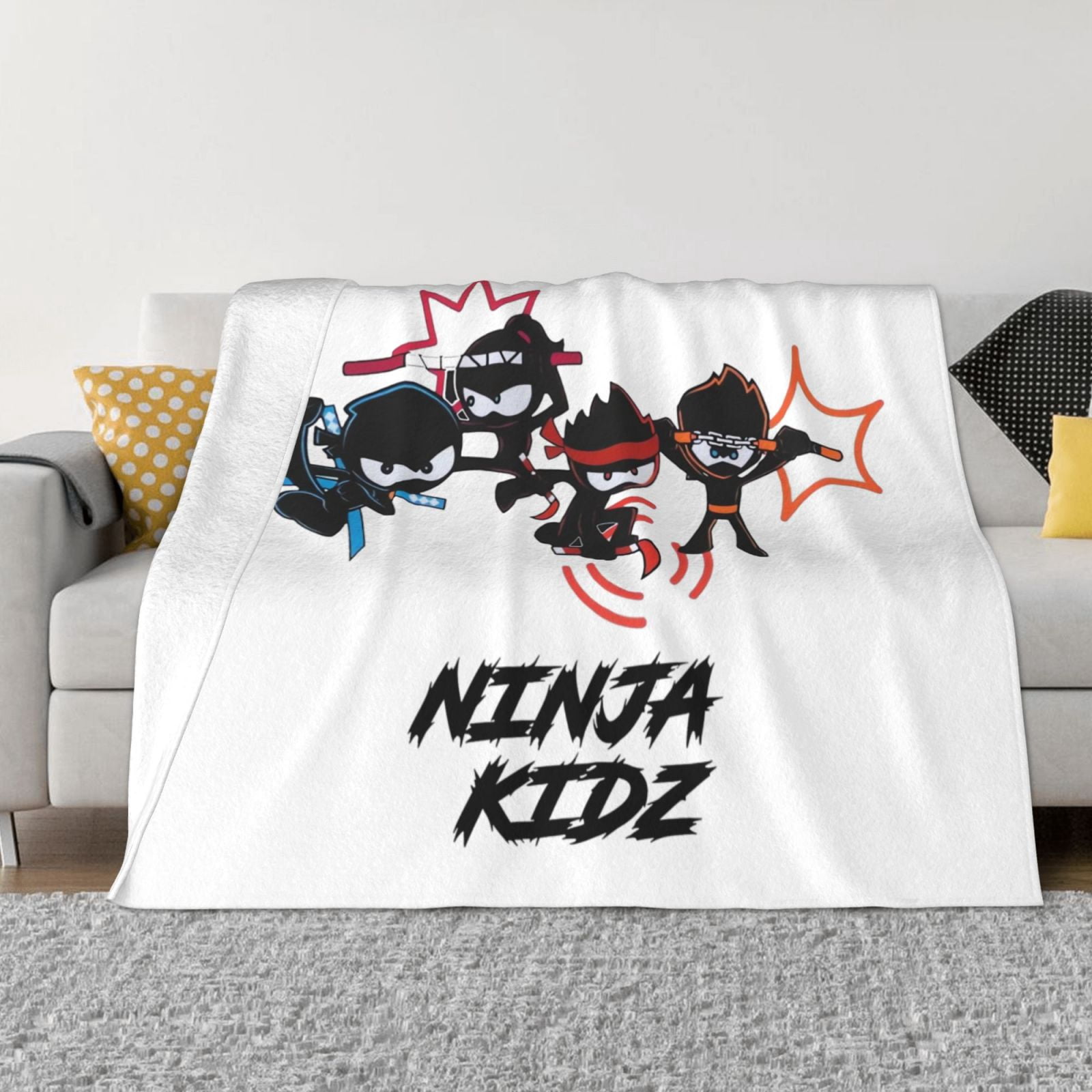 Ninja Kidz Throw Blanket Couch Bed Sofa Soft Lightweight Warm Cozy