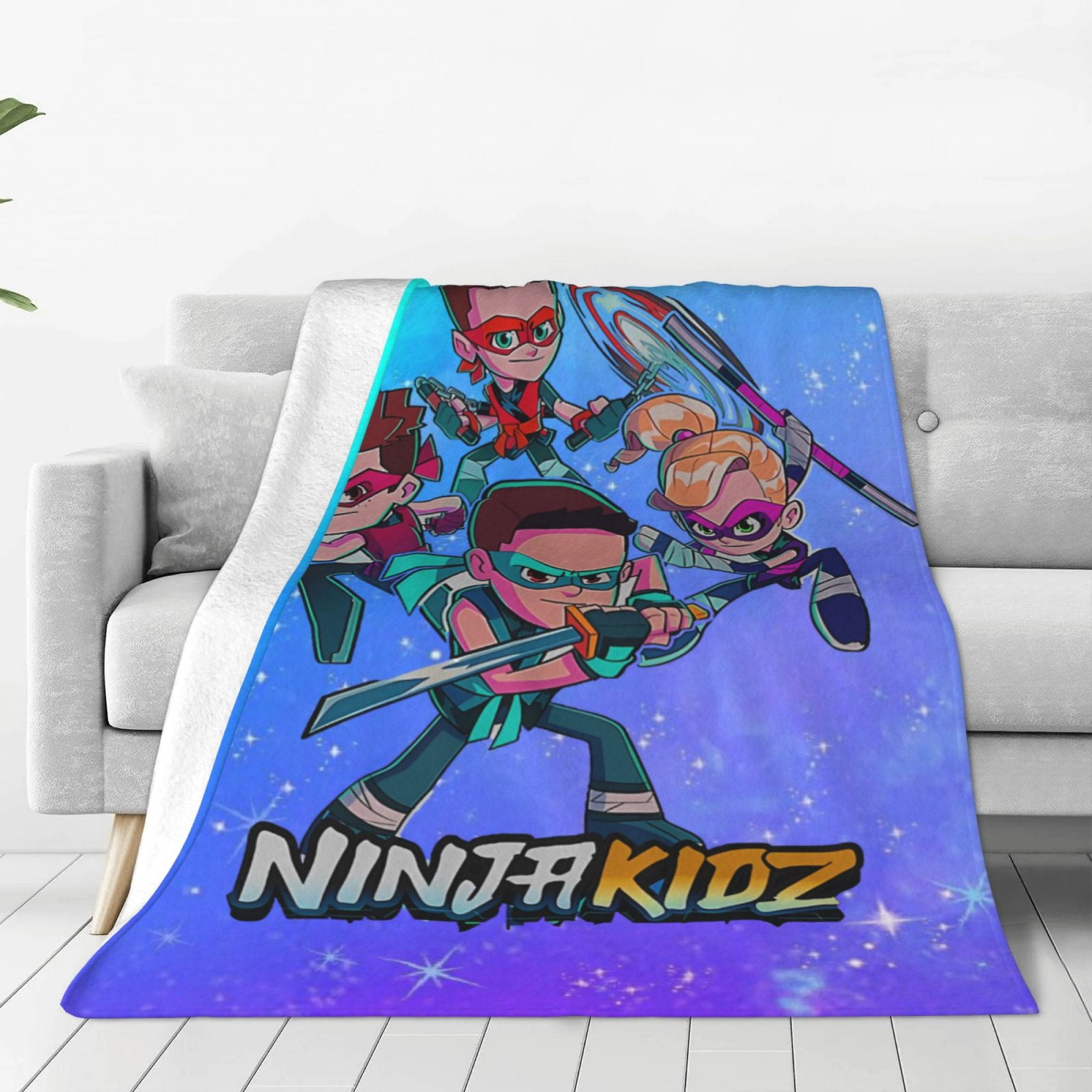 Ninja Kidz Throw Blanket Couch Bed Sofa Soft Lightweight Warm Cozy