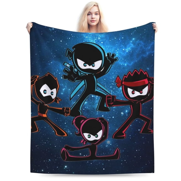 Ninja Kidz Ultra-Soft Micro Fleece Blanket Plush Fuzzy Cozy Bed Blankets Lightweight Reversible Air Conditioner Quilt 40"X30"