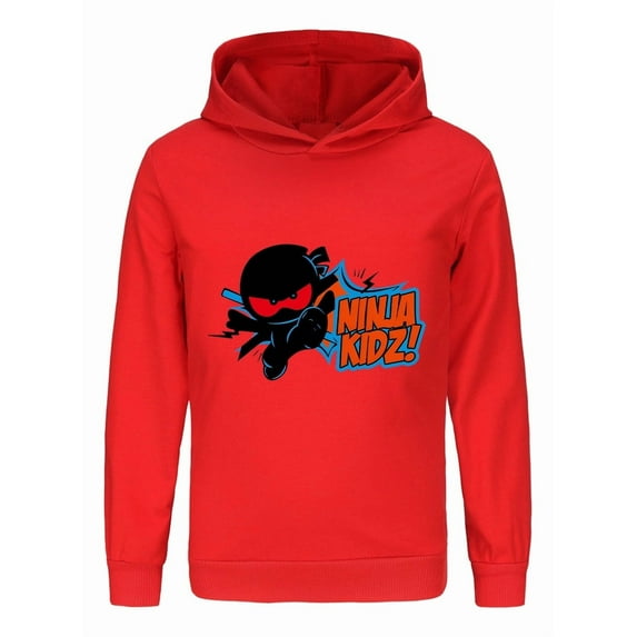Ninja Kidz Youth Hoodie – Kids Sweatshirt with Colorful Print, Boys Girls Activewear for School or Play