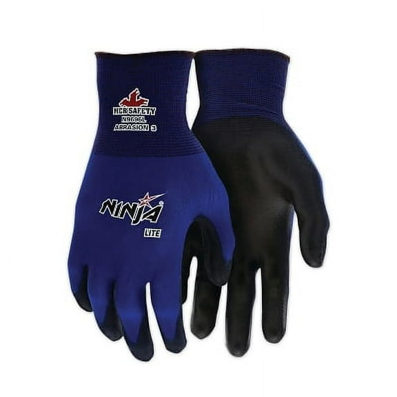 Ninja Lite Gloves, X-Large, Black/Blue/Green | Bundle of 2 Dozen