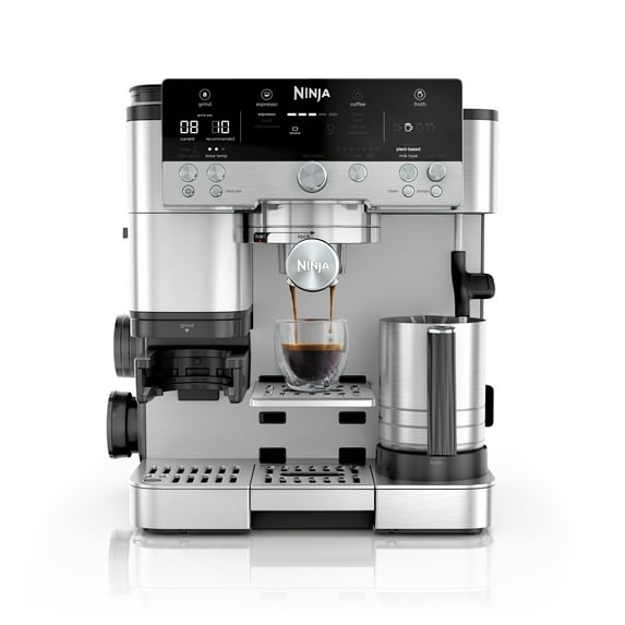 Ninja Luxe Cafe Premier Series, Stainless Steel Espresso Machine and Drip Coffee Maker with integrated Coffee Grinder and Milk Frother, ES601
