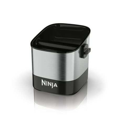 Ninja - Luxe Café Knock Box, Accessories for Espresso Machine, Non-slip Base, Holds 10 Double Shot Pucks - Silver