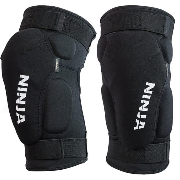 Ninja MTB Hooligan Knee Pad - Heavy Duty Knee Pads for Men or Women - Great Protection for Mountain Bike or BMX Riders - Sleeve with Knee Pads for Mountain Biking (M)