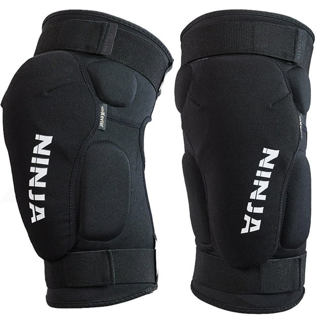 Ninja MTB Hooligan Knee Pad - Heavy Duty Knee Pads for Men or Women - Great Protection for Mountain Bike or BMX Riders - Sleeve with Knee Pads for Mountain Biking (M)