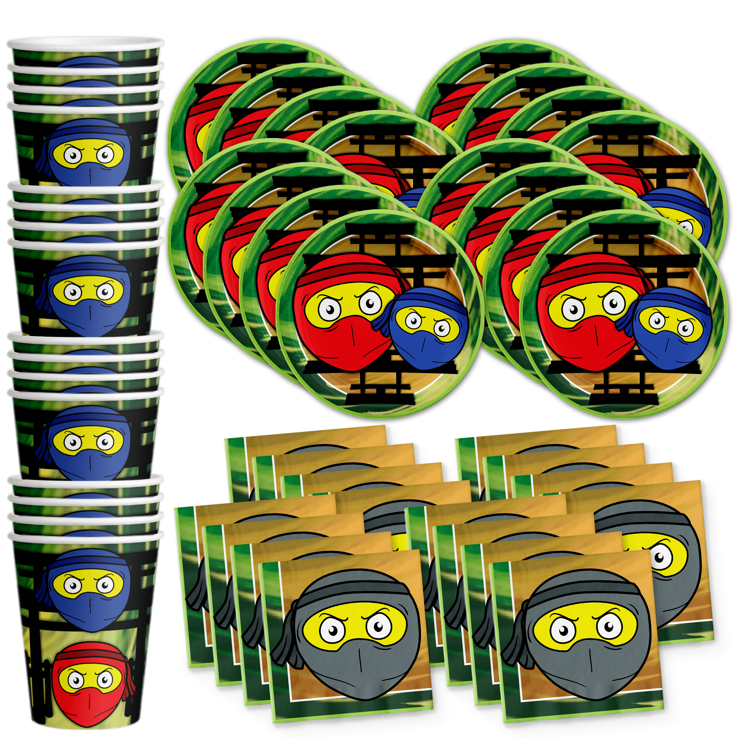 Ninja Master Birthday Party Supplies Set Plates Napkins Cups Tableware