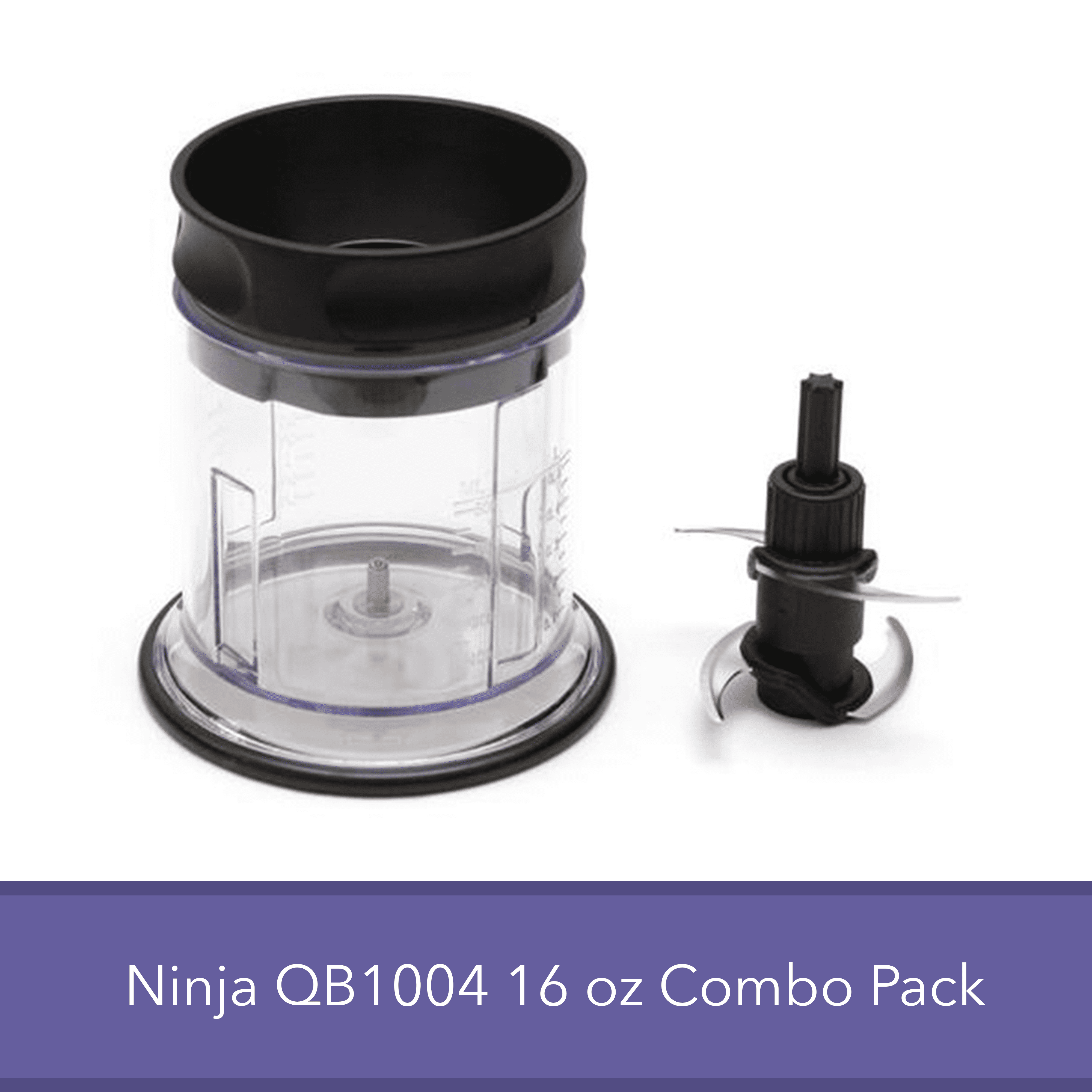 Ninja Master Prep QB1004 Replacement Blender Part - 16 Ounce Food Processing Bowl Blade Lid Combo Pack