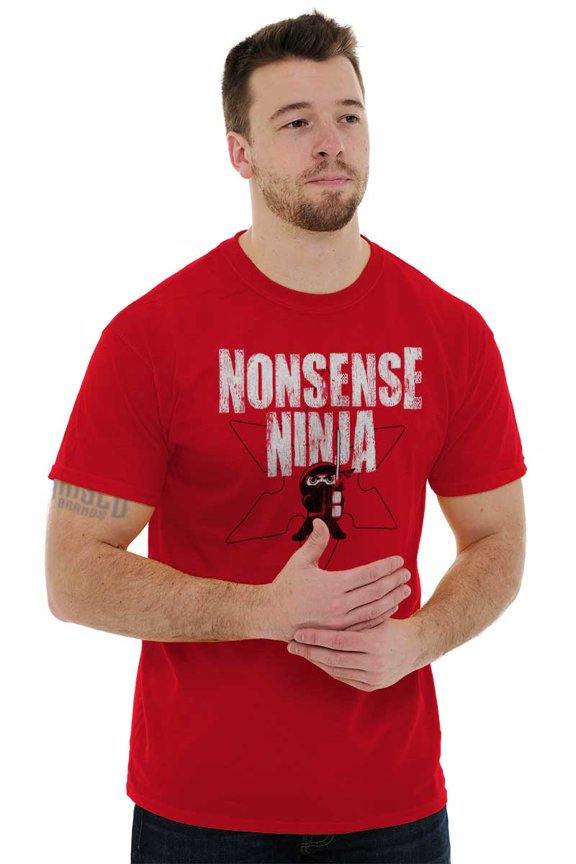 Nonsense Ninja Shinobi Geeky Nerdy Men's Graphic T Shirt Tees Brisco Brands S