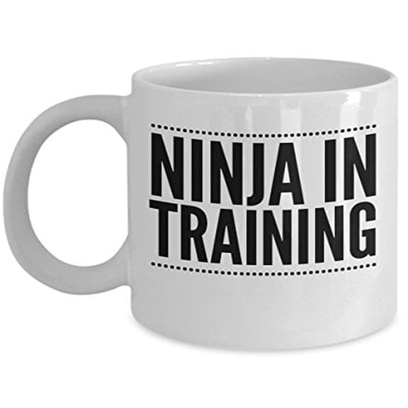 Ninja 11 oz Coffee Mug - Karate Lover Gift White Ceramic
