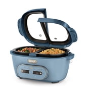 Ninja MultiPot 11-in-1 Multicooker with DualZone Technology, Cook 2 Meals At Once, Feeds 8, Slow Cook, Sear, Bake, Rice, Pasta, Hot Pot, 1500W, MZ1000BL6 Blue