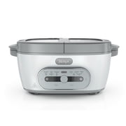 Ninja MultiPot 11-in-1 Multicooker with DualZone Technology, Cook 2 Meals At Once, Feeds 8, Slow Cook, Sear, Bake, Rice, Pasta, Hot Pot, 1500W, MZ1000WH White