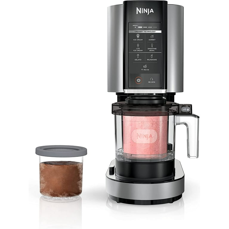 Ninja NC301 CREAMi Ice Cream Maker for Gelato Mix-ins Milkshakes Sorbet  Smoothie Bowls & More 7 One-Touch Programs with (2) Pint Containers  & Lids Compact Size Perfect fo 
